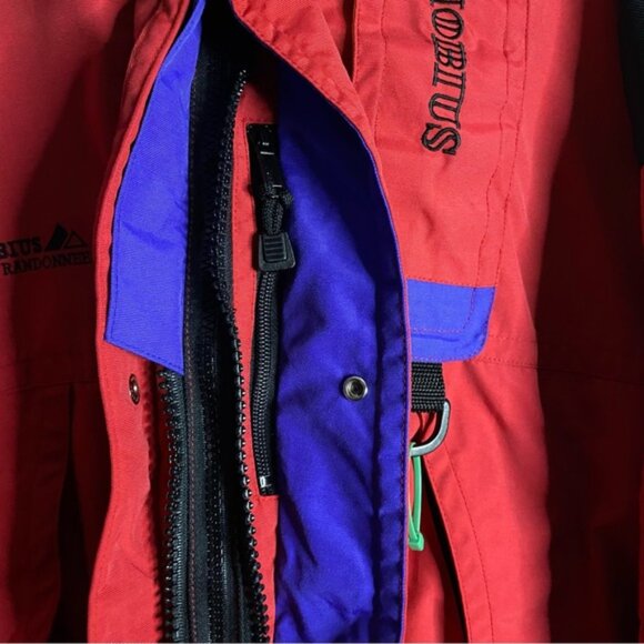 Mobius Men's Red Full Zip Hard Shell Ski Performance Jacket - Picture 6 of 14